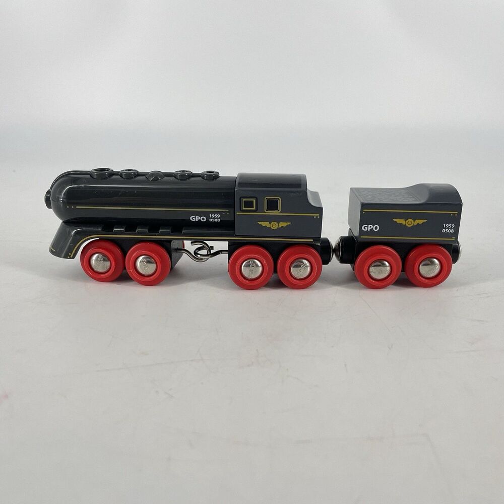 BRIO GPO Speedy Bullet Train & Tender Wooden Railway Compatible Tracks